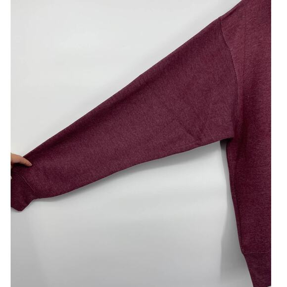Exist Mens Heather Burgundy Purple Long Sleeve 1/4 Zip Pullover Sweatshirt NEW L - Picture 8 of 11